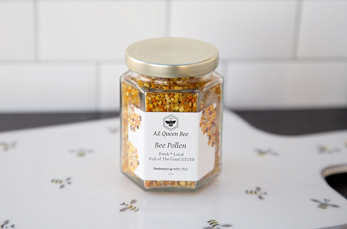 Bee pollen from local Arizona Bees. AZ Queen Bee bee pollen.