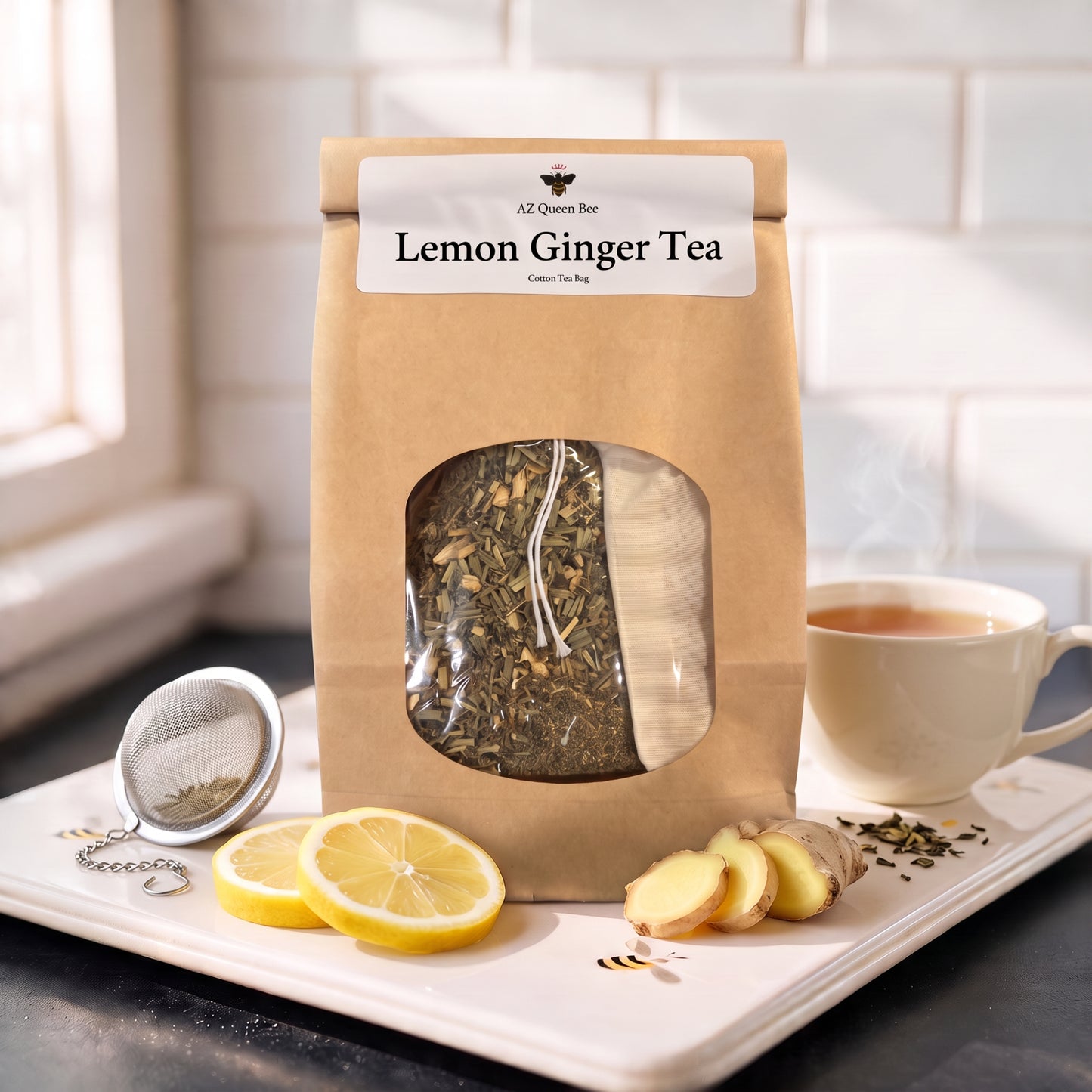 Lemon Ginger Tea – Loose Leaf Herbal Tea