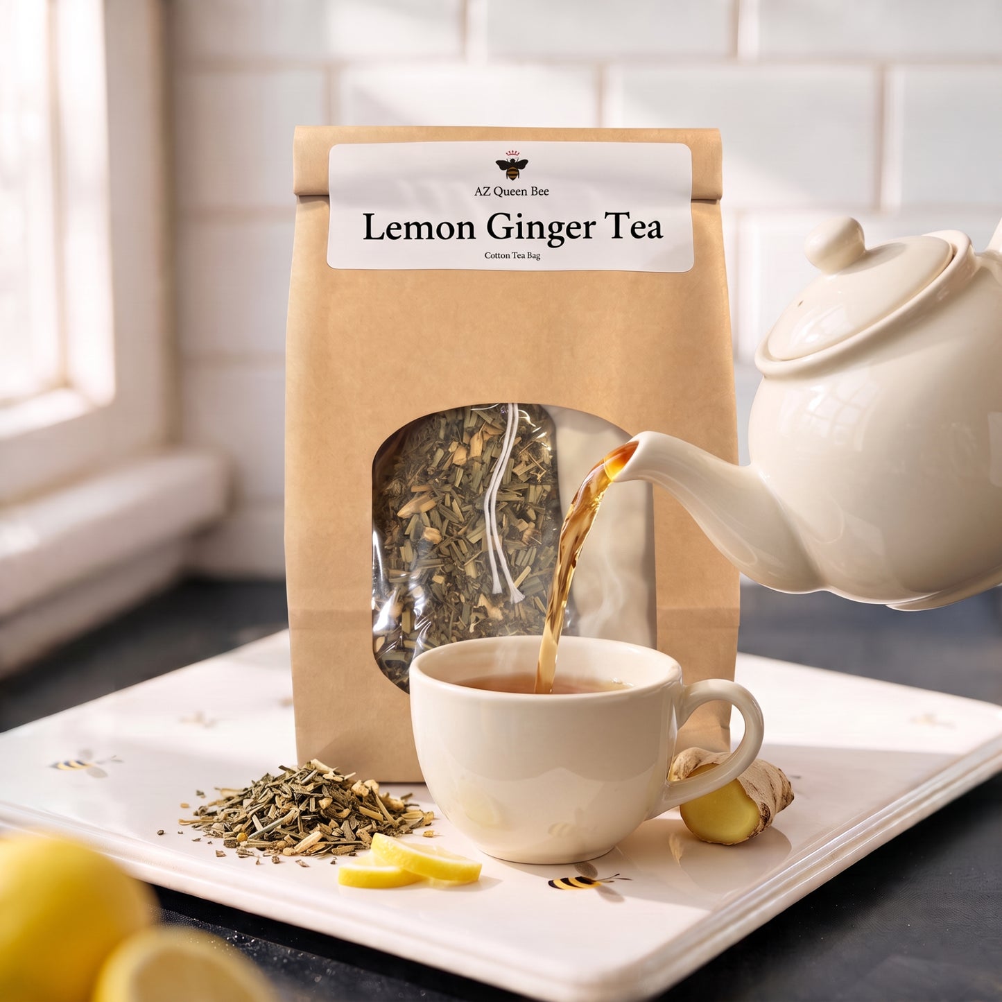 Lemon Ginger Tea – Loose Leaf Herbal Tea