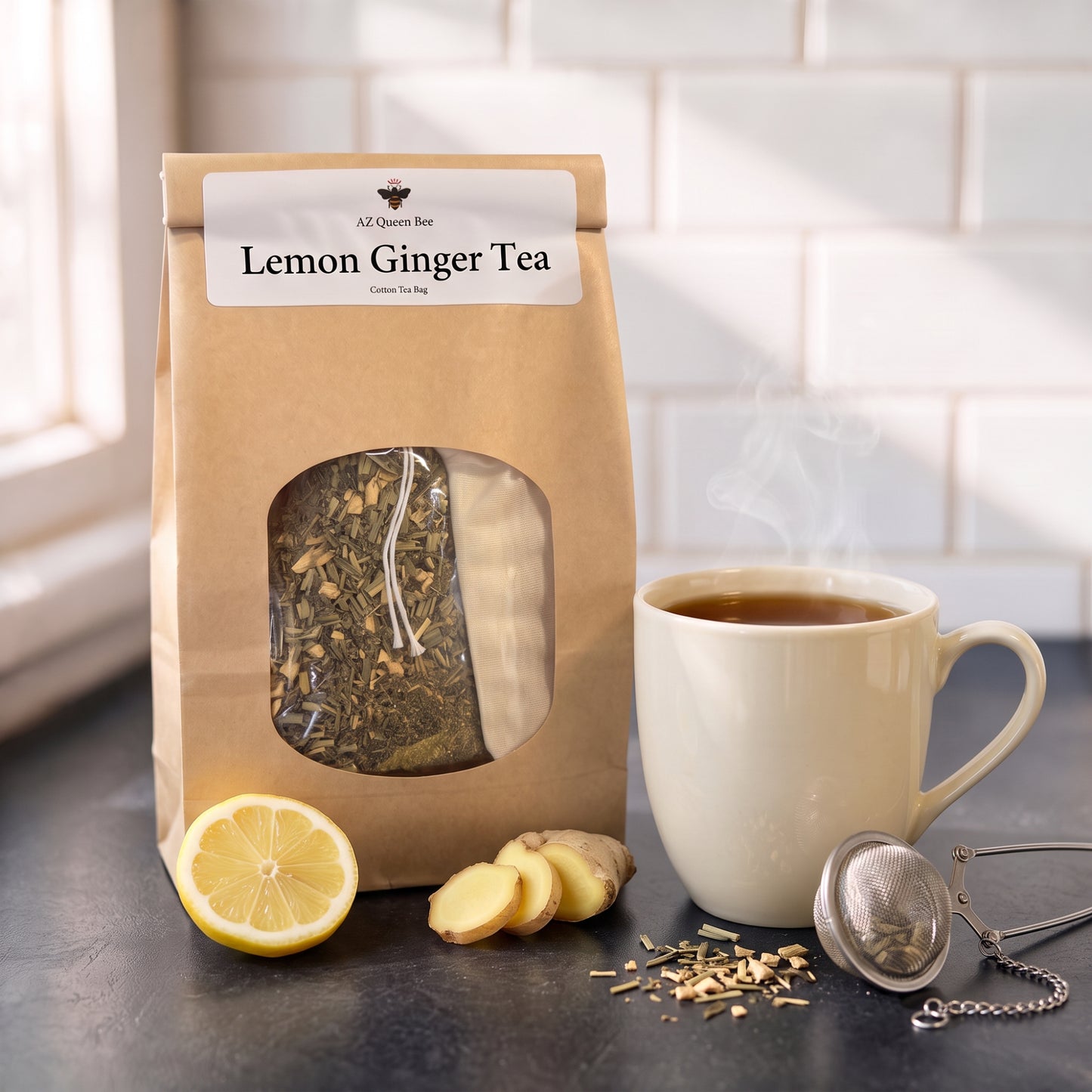 Lemon Ginger Tea – Loose Leaf Herbal Tea