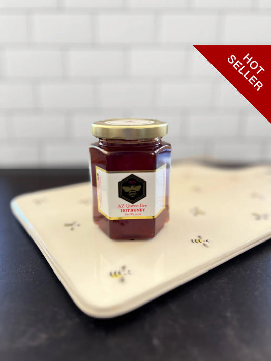 AZ Queen Bee Hot Honey in 9.5 oz Jar