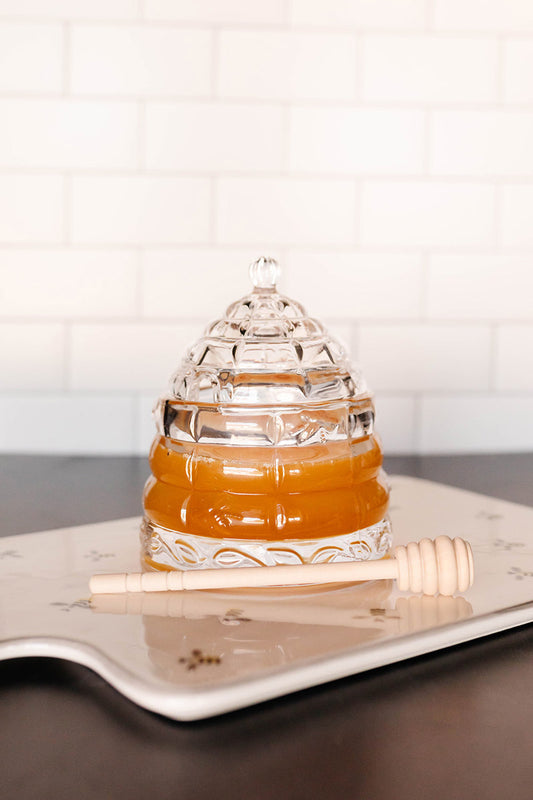 Crystal Beehive Honey Jar