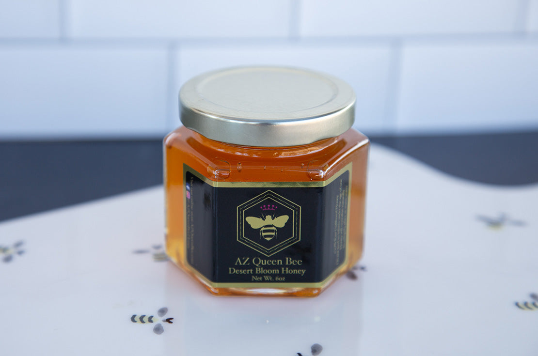 Desert Bloom Honey 6oz Glass Jar from AZ Queen Bee