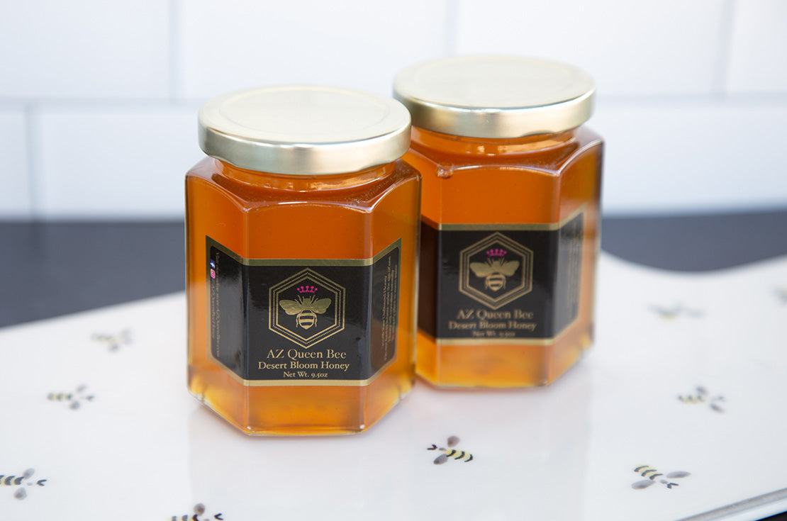 2 9.5oz jars of honey bundle and save option from AZ Queen Bee