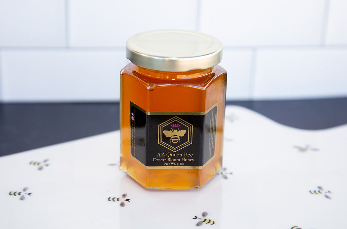 Desert Bloom Honey 9.5oz Glass Jar from AZ Queen Bee