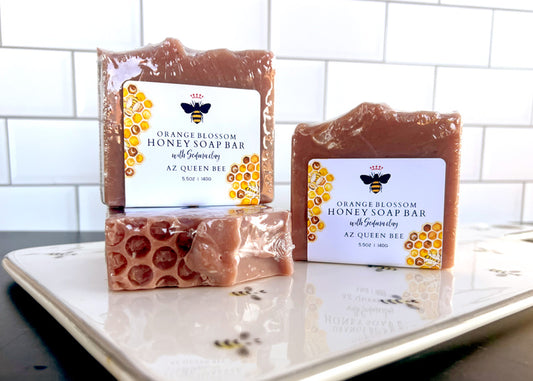 Orange Blossom Honey Soap Bar with Sedona clay from AZ Queen Bee